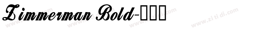 Zimmerman Bold字体转换